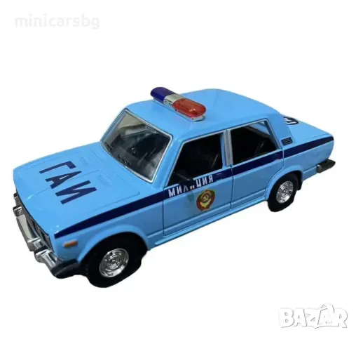Метални колички: Lada 2106 Полиция - 1:24 (ВАЗ 2106 ГАИ), снимка 2 - Колекции - 49101151