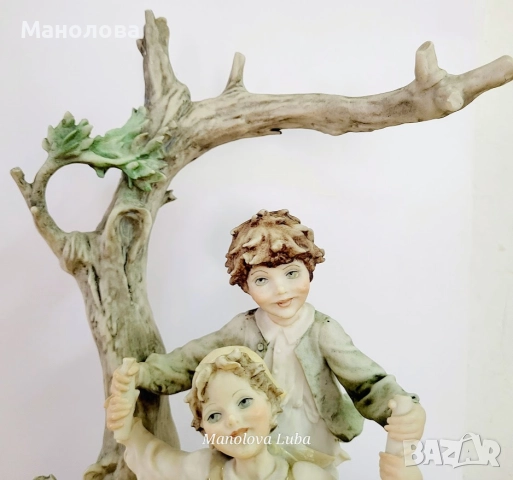 Голяма фигура Capodimonte подписана B. Merli., снимка 3 - Колекции - 52786990