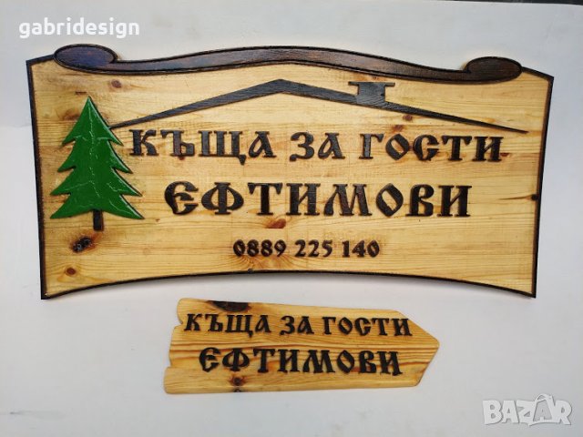 Табела за къща с указателни табели