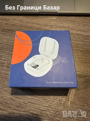 Нови Безжични Bluetooth слушалки с кейс и LED дисплей за музика спорт