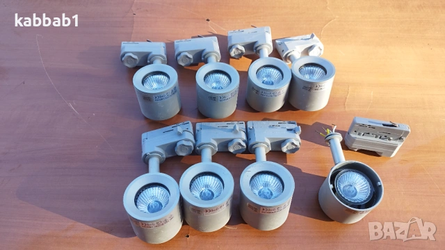 Лампи - Спот за релсова система 8бр x GU10/50W/230V луни за таван - лампи, снимка 16 - Други - 53907184