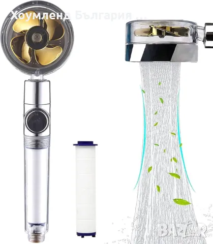 Спестяваща вода душ слушалка с ротация и фълтър