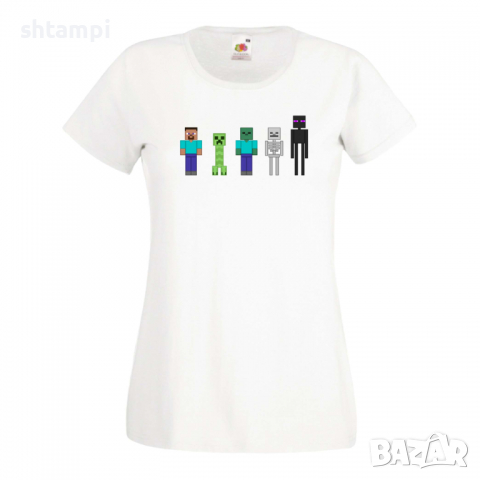 Дамска тениска Minecraft 7 майнкрафт Minecraft,Игра,Забавление,подарък,Изненада,Рожден Ден.