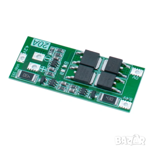 BMS платка 2S 20A за Li-Ion 18650 батерии с баланс (7.4V / 8.4V), снимка 3 - Друга електроника - 53915627
