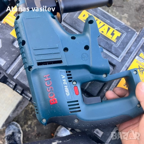 Внос от Англия Акумулаторен перфоратор BOSCH GBH 24 V – оригинал, в отлично състояние, снимка 3 - Перфоратори - 52973144