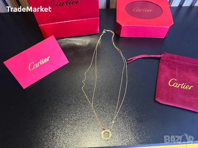 Дамско Колие с Висулка Cartier LOVE с опаковка и аксесоари, снимка 5 - Колиета, медальони, синджири - 54279326