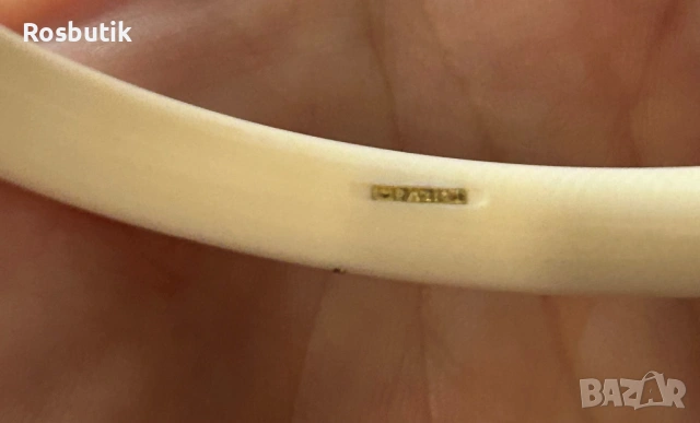 Рядка старинна гривна от истинска слонова кост със сребро , снимка 4 - Гривни - 53349263