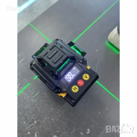 Самонивелиращ Лазерен Нивелир 4D с 16 Линии, Зелен Лазер, Тринога и Куфар, снимка 3 - Измервателни инструменти - 50534879