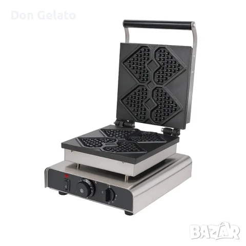 Професионален гофретник с форма на сърца на клечка – Hearts Waffle, снимка 3 - Гофретници - 51268471