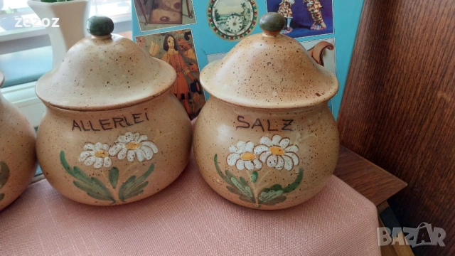 Керамични буркани за подправки, снимка 4 - Аксесоари за кухня - 54109659