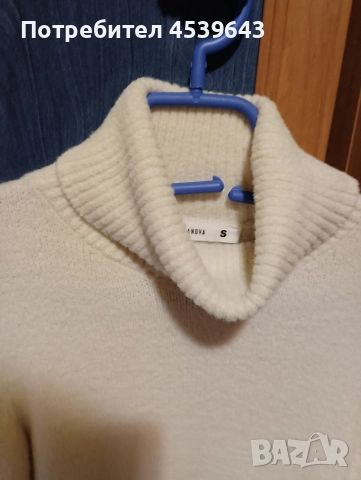 Дамски пуловер с поло яка в бежов цвят , снимка 5 - Блузи с дълъг ръкав и пуловери - 52860277