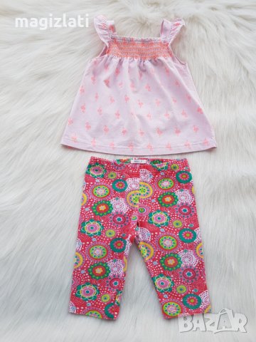 Туника Carter*s с фламинго и къс клин 9-12 месеца, снимка 2 - Комплекти за бебе - 29558366