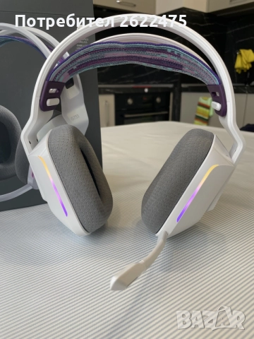 Гейминг слушалки Logitech - G733, безжични, бели