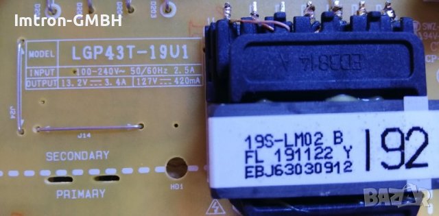 Захранване Power Supply Board LGP43T-19U1 LG 43UN73006 LC, снимка 2 - Части и Платки - 36878235