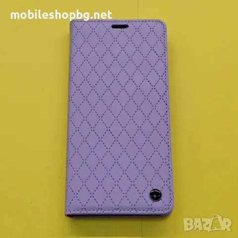 Samsung A16 калъф страничен с прегради лилав 