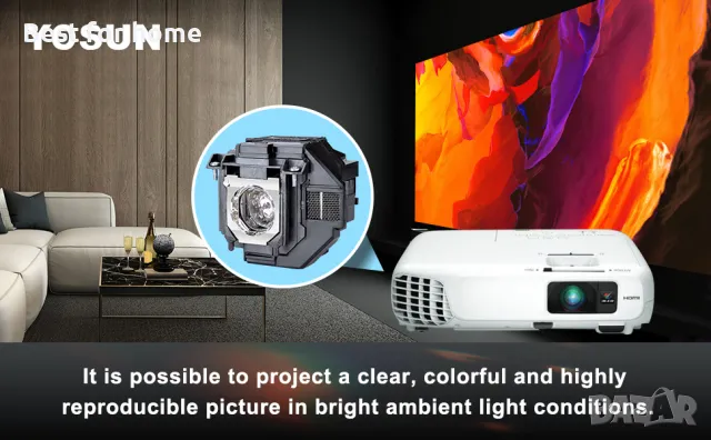 Лампа за проектор Epson-ELP-LP97 от YOSUN, снимка 7 - Плейъри, домашно кино, прожектори - 48468376