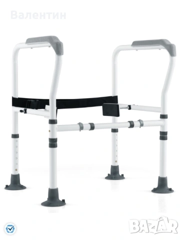 Самостоятелен тоалетен стол, сгъваем и регулируем, снимка 2 - Тоалетни столове - 53112387