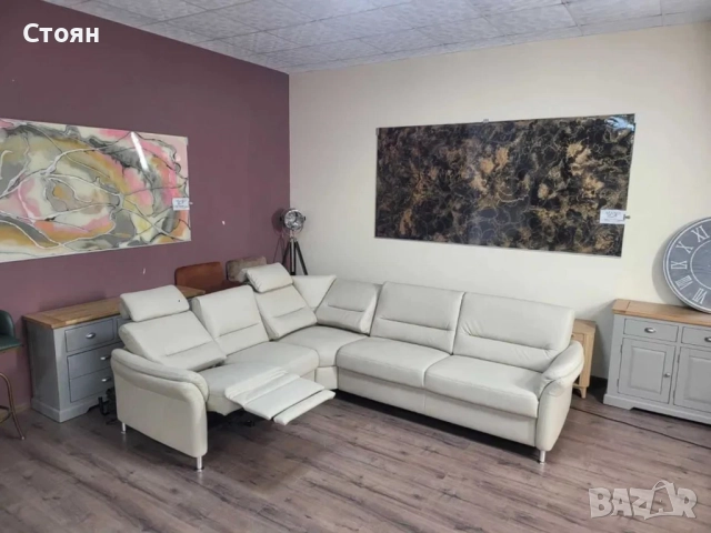 ПРОМОЦИЯ!Светло кремав ъглов диван от плат Dakar с ел.релакс механизъм, снимка 6 - Дивани и мека мебел - 52827092