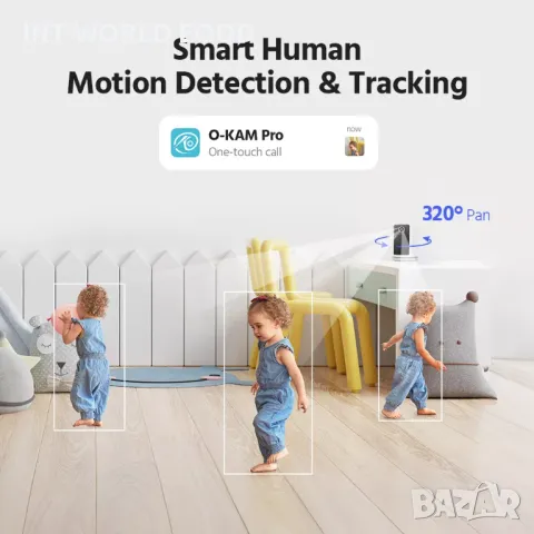 ANNKE 3MP WiFi IP Смарт Безжична Камера Двупосочно Аудио Видео Обаждане Вградена Нощна Лампа O-Kam P, снимка 3 - Друга електроника - 48993472