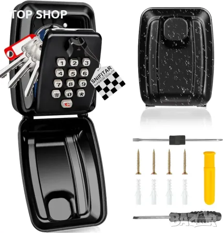 Сейф за ключове, монтиран на стена, водоустойчив капак, 4-12 цифрена комбинация, снимка 3 - Други стоки за дома - 49551800