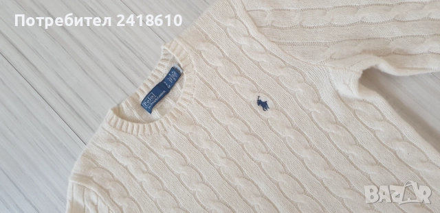 POLO Ralph Lauren Cable Wool / Cashmere Knit Womens Size S  НОВО! ОРИГИНАЛ! Дамски Пуловер, снимка 2 - Блузи с дълъг ръкав и пуловери - 52434170