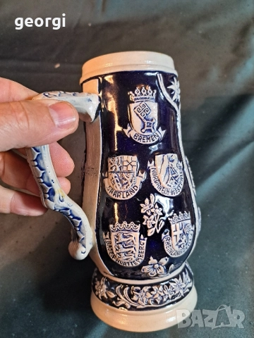 немска колекционерска халба за бира 29/6, снимка 3 - Антикварни и старинни предмети - 52809084