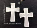 плосък кръст висулка силиконов молд форма смола декор , снимка 2