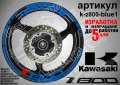 Kawasaki Z800 кантове и надписи за джанти, снимка 3