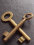 Два стари ключа за брава от соца за КОЛЕКЦИЯ ДЕКОРАЦИЯ БИТОВ КЪТ 41023, снимка 2