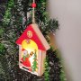 4133 Светеща коледна играчка за елха Къщичка със Снежко, снимка 2