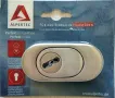🔐 Alpertec,бронировка,защитна розетка за патрон,овална – 75x35 мм – неръждаема стомана, снимка 1