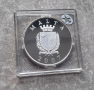 Възпоменателна сребърна монета 5 Liri Jean de la Valette, снимка 2