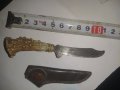 Стар колекционерски нож с кожена кания, снимка 2