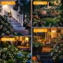 Градински соларни лампи Yomistar 4x160 LED Starburst с дистанционно, 8 режима, снимка 4
