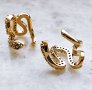 Позлатени обеци тип маншет (без дупка на ухото) с кубичен цирконий, снимка 13