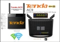 Tenda AC9 AC1200 Smart Dual Band Wireless Gigabit Router с USB, снимка 1