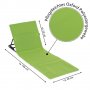 Плажна подложка, градинска подложка, подплатена, сгъваема, регулируема облегалка, зелена, снимка 7