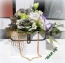 Подаръчна чантичка с цветя, снимка 1 - Подаръци за юбилей - 42036168