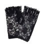 Къси ръкавици с изрязани пръсти, черна дантела - 3003, снимка 2