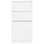 vidaXL Шкаф за обувки с 4 флип чекмеджета бял 80x21x163,5 см, снимка 6