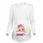Дамска блуза с щампа за бременни, Пълноцветна щампа, Не се бели, снимка 1 - Блузи с дълъг ръкав и пуловери - 31619042