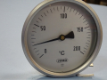 биметален термометър JUMO immersion thermometer ф100mm, 0/+200°C, L-200mm, снимка 2