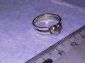 ИЗЯЩЕН СЪРЦЕВИДЕН РОМАНТИЧЕН МАЙСТОРСКИ СРЕБЪРЕН ПРЪСТЕН ВИСОКА ПРОБА СРЕБРО с БЯЛА ПОЗЛАТА 40095, снимка 8