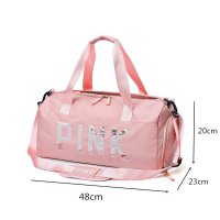 Спортен сак PINK, gym bag, travel bag, чанта за фитнес, чанта за багаж, снимка 4 - Сакове - 30571983