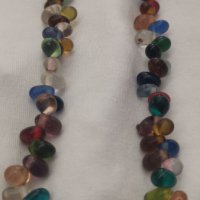 Индийски гердан от разноцветни стъкла, снимка 3 - Колиета, медальони, синджири - 42428539
