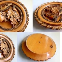 дърворезба пано -чиния за стена елен, снимка 3 - Антикварни и старинни предмети - 30057456