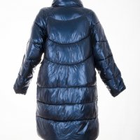 Зимно дамско дълго тъмносиньо яке марка Tantra - XL/2XL, снимка 3 - Якета - 38478680