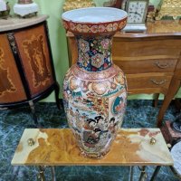 Страхотна голяма антикварна китайска порцеланова ваза Satsuma , снимка 3 - Декорация за дома - 44506401