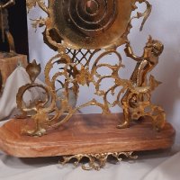 Месингов часовник, снимка 5 - Антикварни и старинни предмети - 44411935
