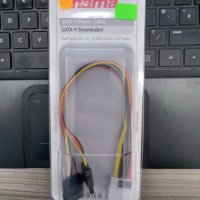 Захранващ кабел - HAMA 5.25" - 2x Serial ATA, снимка 1 - Кабели и адаптери - 38371341